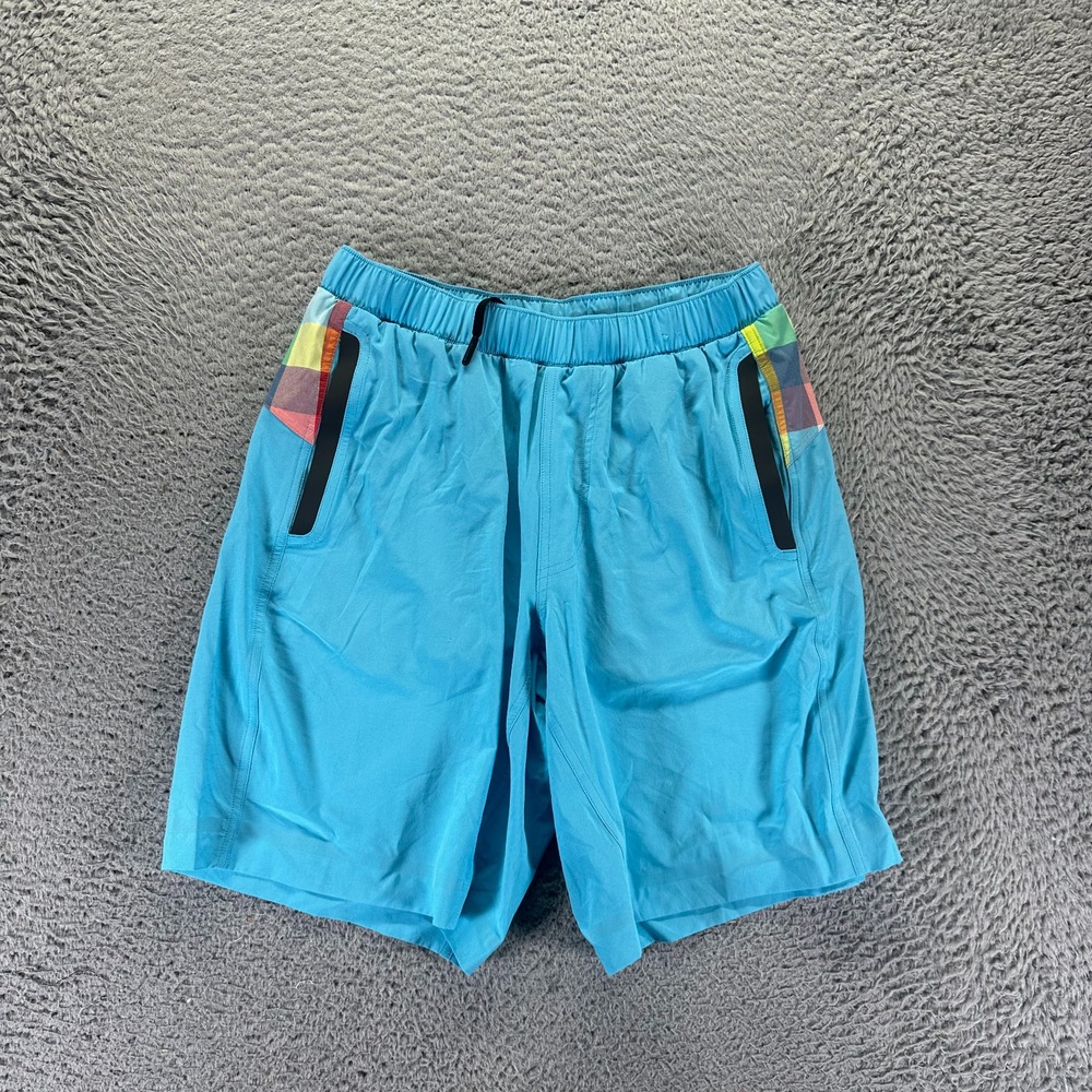 Lululemon Shorts Mens S Blue Polyester Athletic Running Performance Yoga Stretch